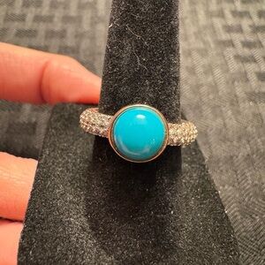 Elegant Blue Turquoise Ring (size 7)